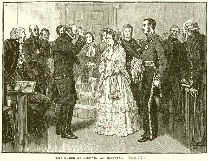 The Queen at Kilmainham Hospital by English School