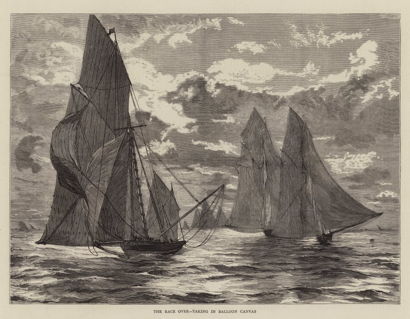 The Race Over, Taking in Balloon Canvas by English School