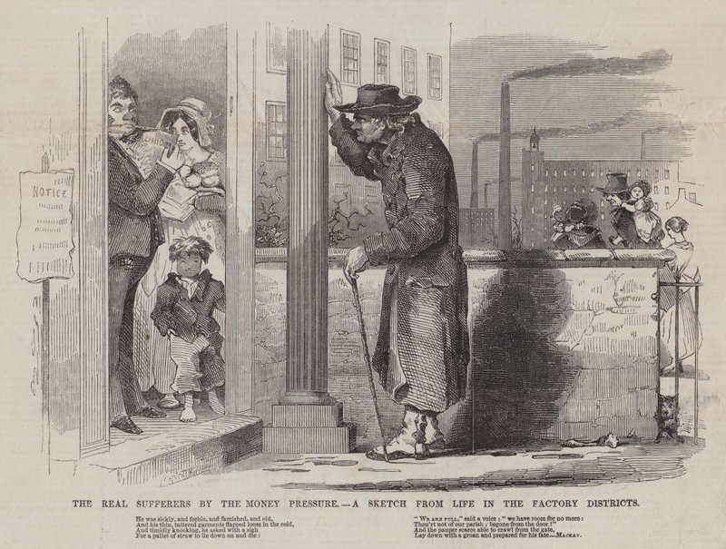 The Real Sufferers by the Money Pressure, a Sketch from Life in the Factory Districts by English School