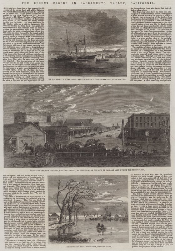 The Recent Floods in Sacramento Valley, California by English School