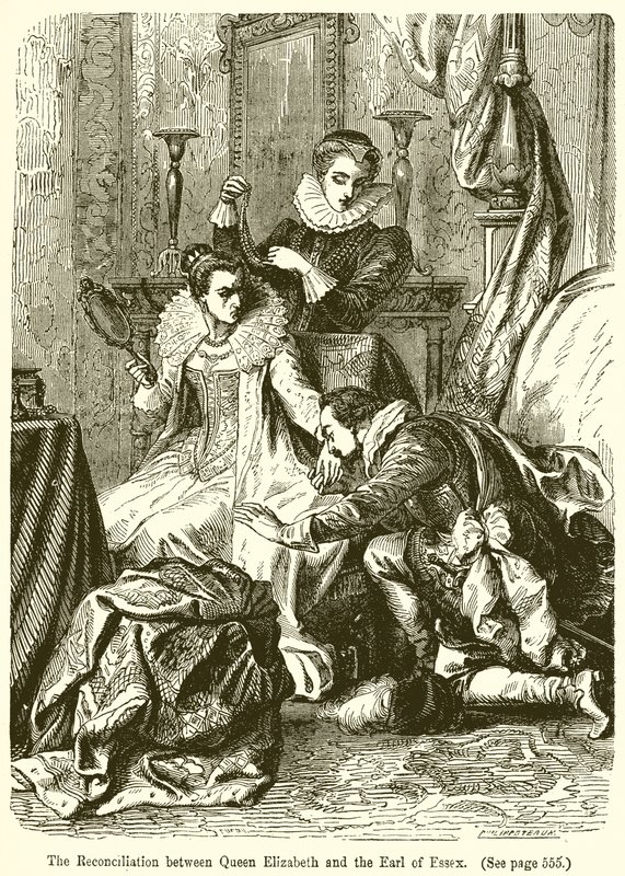 The Reconciliation between Queen Elizabeth and the Earl of Essex by English School