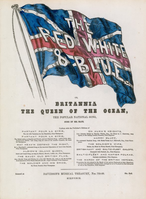 The Red Blue and White, or Britannia the Queen of the Ocean by English School