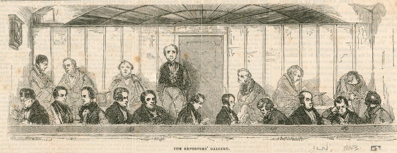 The Reporters Gallery at the House of Commons, Westminster, London by English School