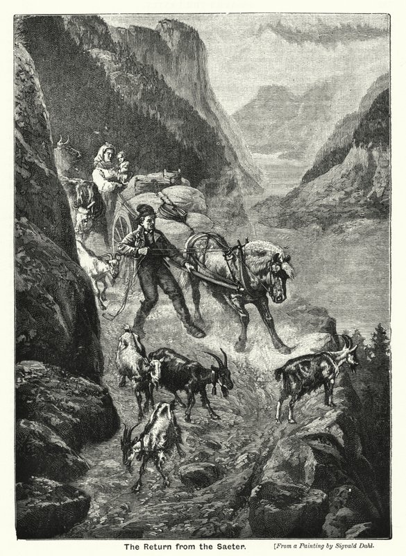 The Return from the Saeter by English School