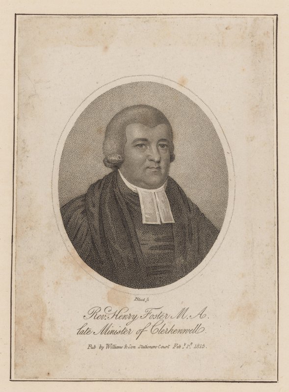 The Reverend Henry Foster, Late Minister of Clerkenwell by English School