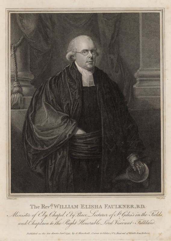 The Reverend William Elisha Faulkner, Minister of Ely Chapel, Ely Place, London by English School