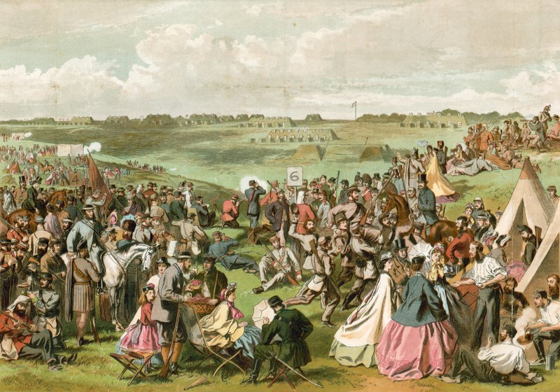 The Rifle Contest, Wimbledon, 1864 by English School