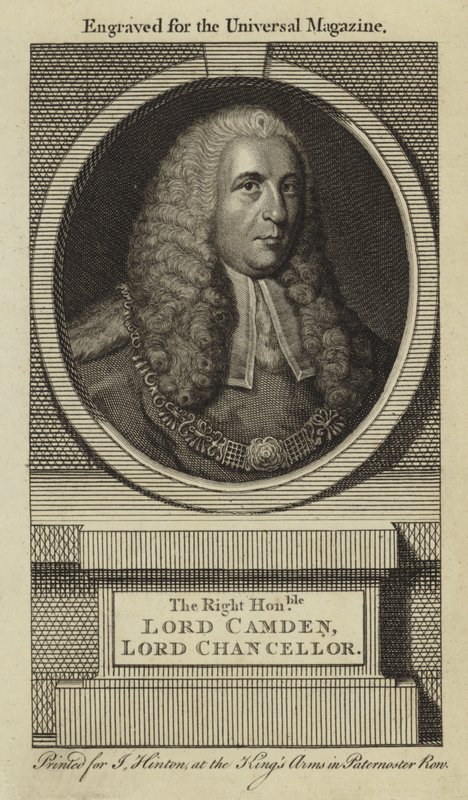 The Right Honorable Lord Camden, Lord Chancellor by English School