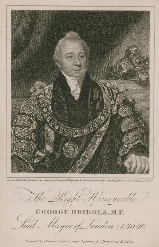 The Right Honourable George Bridges, Lord Mayor of London 1819-20 by English School