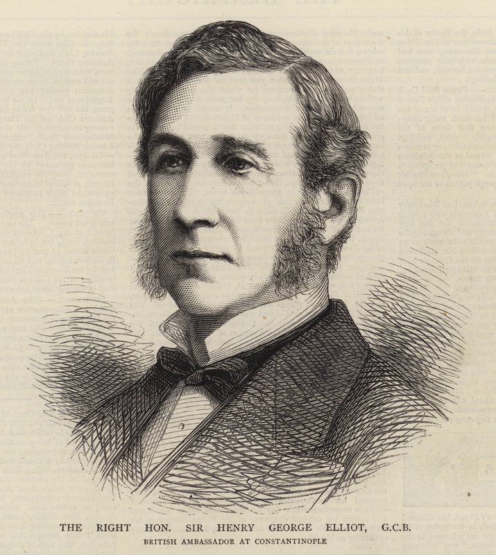 The Right Honourable Sir Henry George Elliot, GCB (engraving) by English School