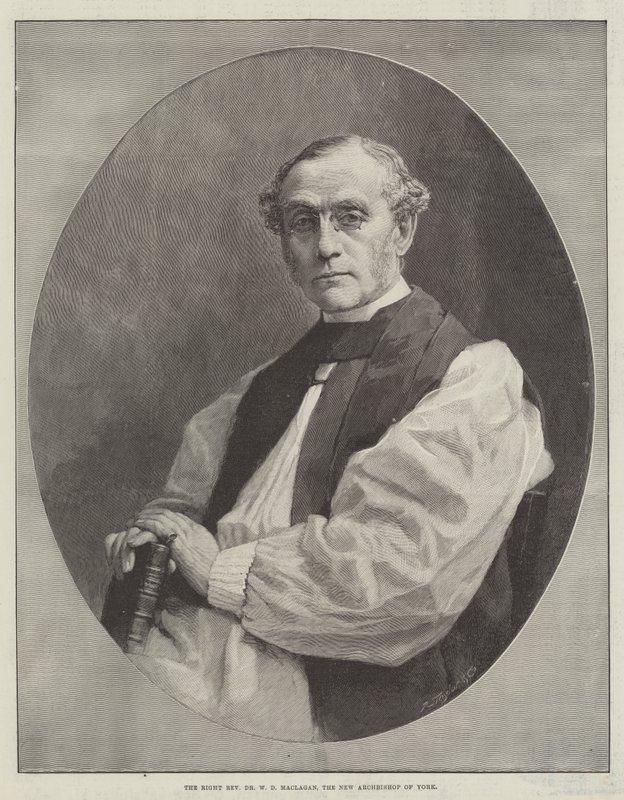 The Right Reverend Dr W D Maclagan, the New Archbishop of York by English School