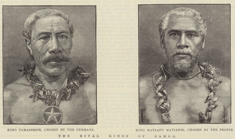 The Rival Kings of Samoa by English School