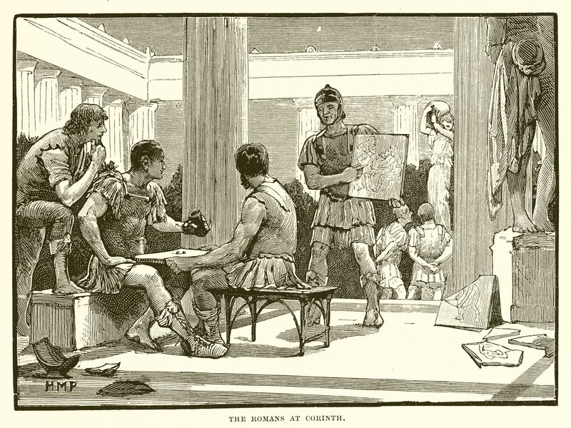 The Romans at Corinth by English School