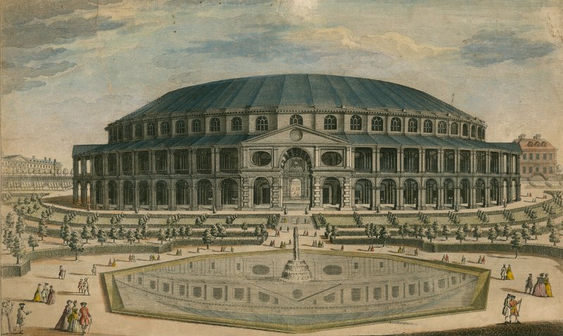 The Rotunda House and Gardens at Ranelagh, London by English School
