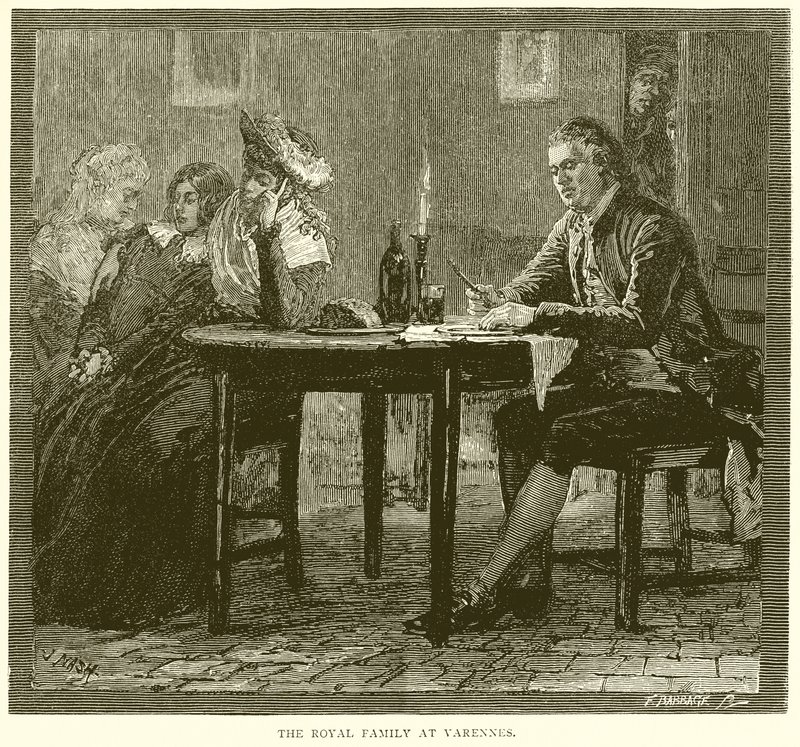 The Royal Family at Varennes by English School