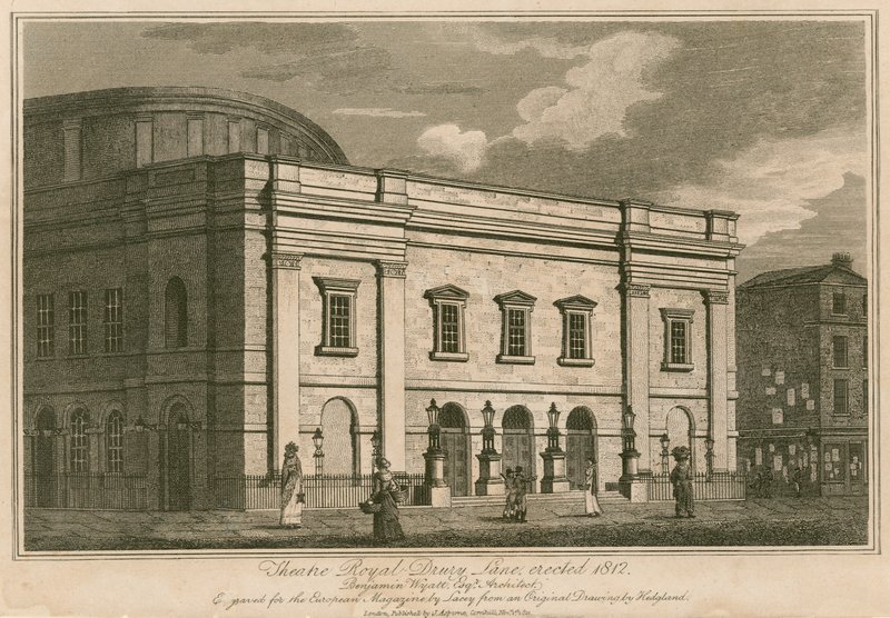 The Royal Theatre, Drury Lane, London, erected in 1812 by English School