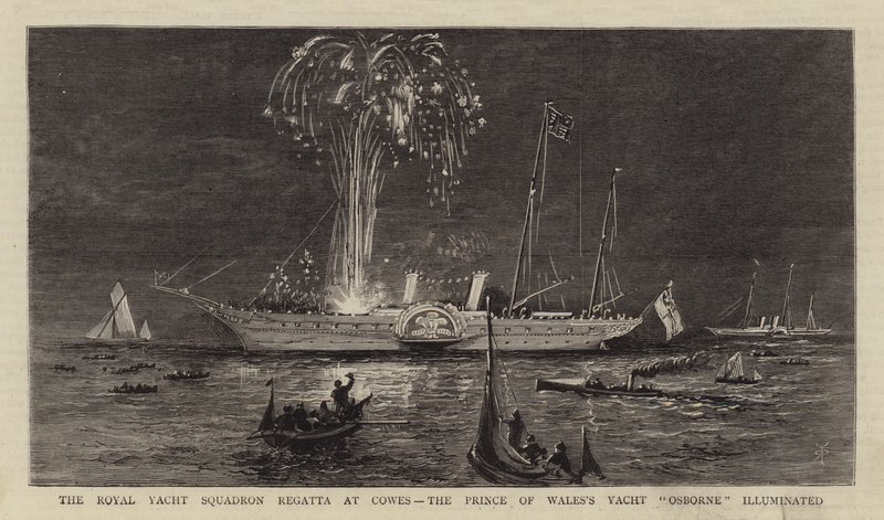 The Royal Yacht Squadron Regatta at Cowes, the Prince of Wales