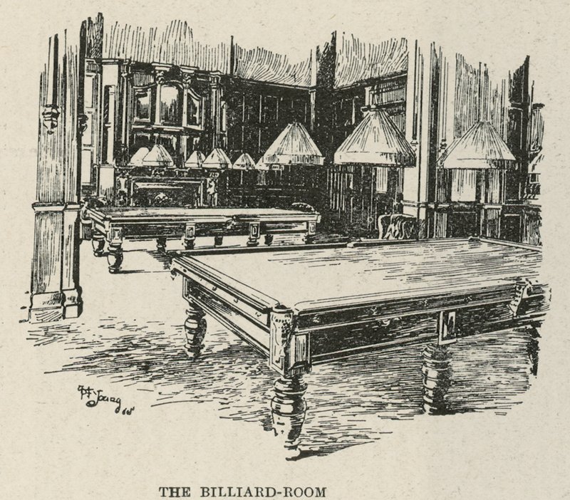 The Russell Hotel, Russell Square: The Billiard Room by English School