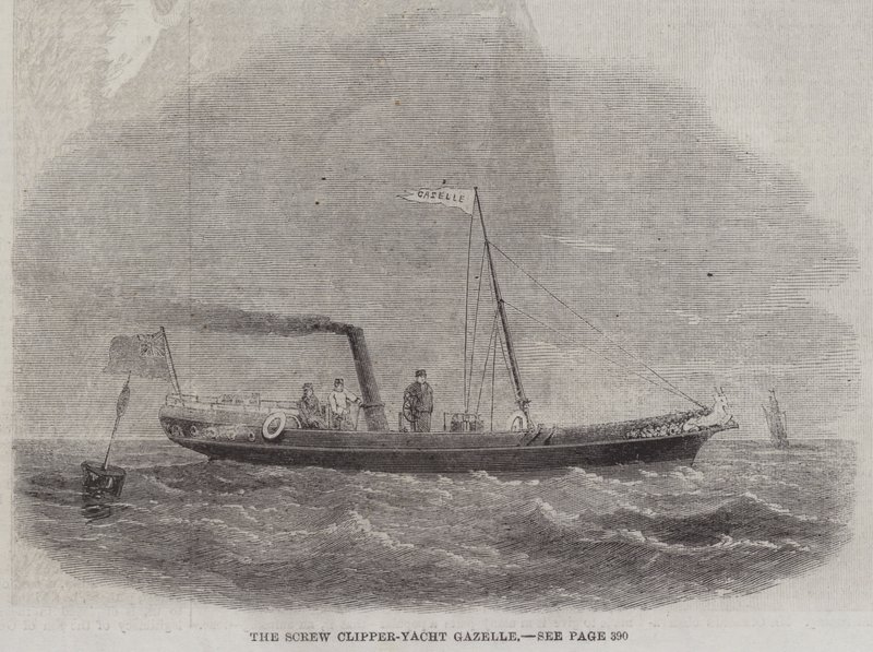 The Screw Clipper-Yacht Gazelle by English School