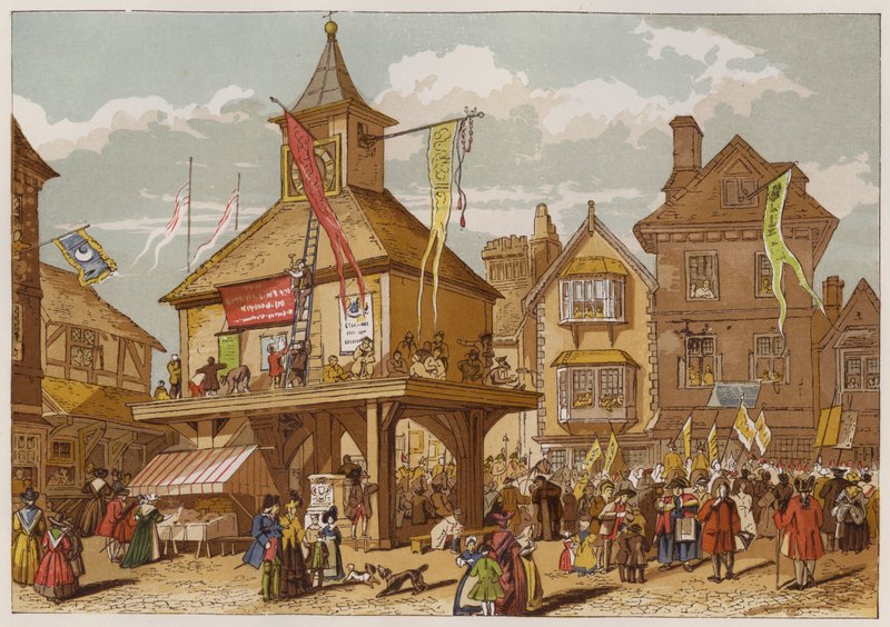 The Shakspere Jubilee at Stratford-upon-Avon by English School