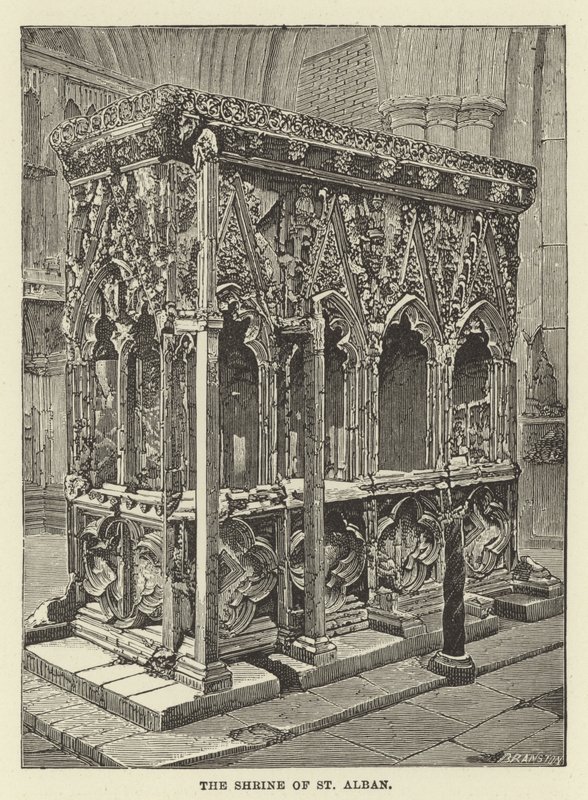 The Shrine of St Alban by English School