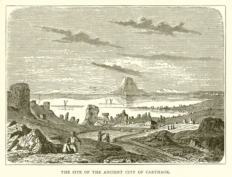 The Site of the Ancient City of Carthage by English School