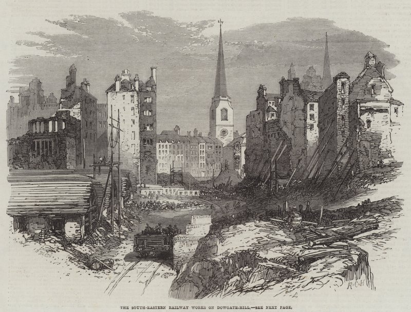 The South-Eastern Railway Works on Dowgate-Hill by English School