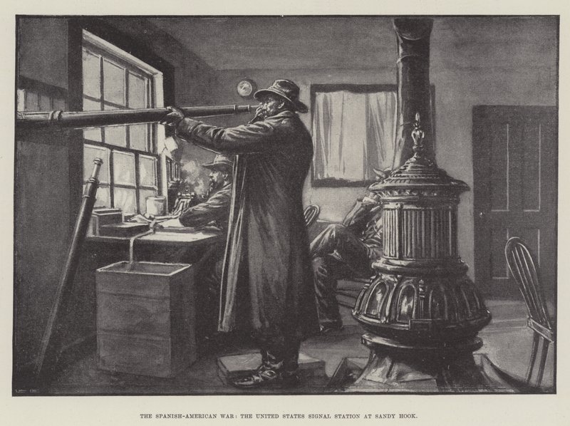The Spanish-American War, the United States Signal Station at Sandy Hook by English School