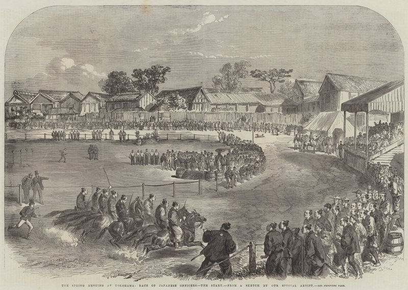 The Spring Meeting at Yokohama, Race of Japanese Officers, the Start by English School
