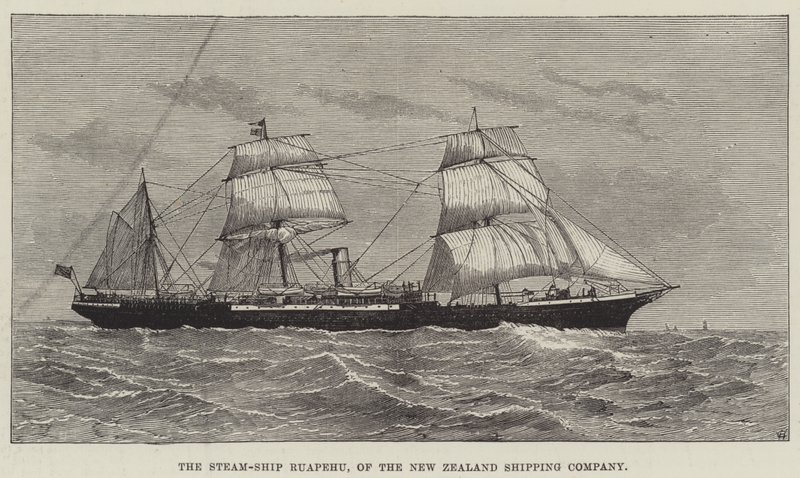 The Steam-Ship Ruapehu, of the New Zealand Shipping Company by English School