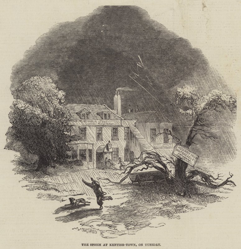 The Storm at Kentish-Town, on Tuesday by English School