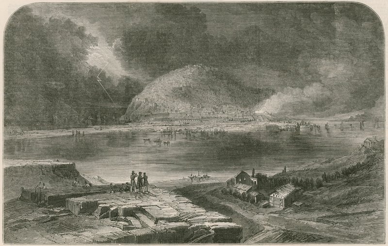 The Storming of San Sebastian, from the new diorama of the campaigns of the Duke of Wellington by English School
