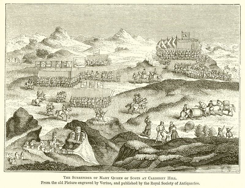 The Surrender of Mary Queen of Scots at Carberry Hill by English School