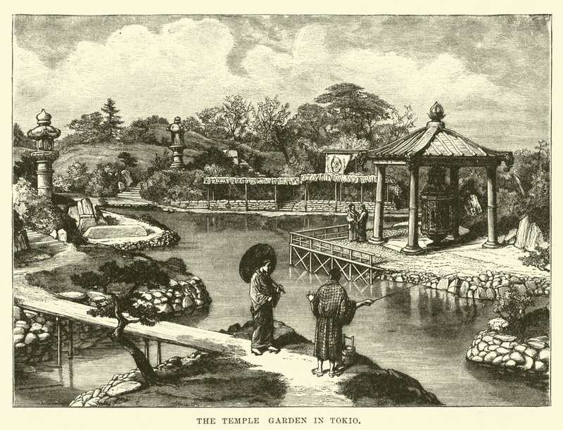 The Temple Garden in Tokio by English School