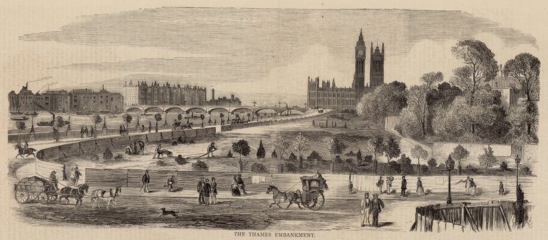The Thames Embankment by English School