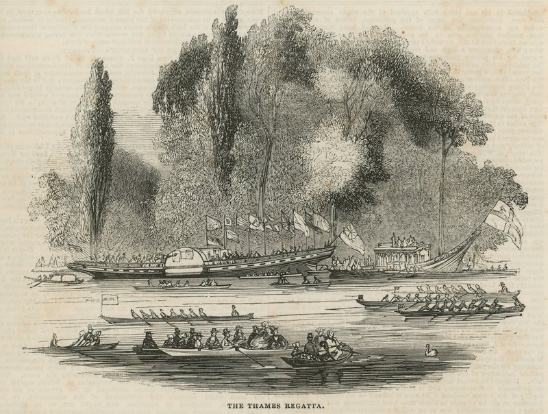 The Thames Regatta by English School