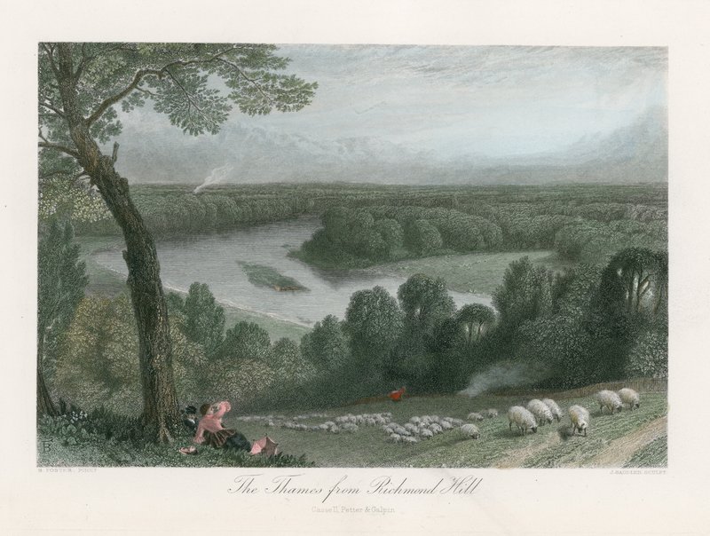 The Thames from Richmond Hill by English School