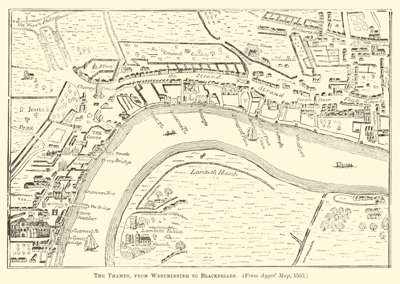The Thames, from Westminster to Blackfriars by English School