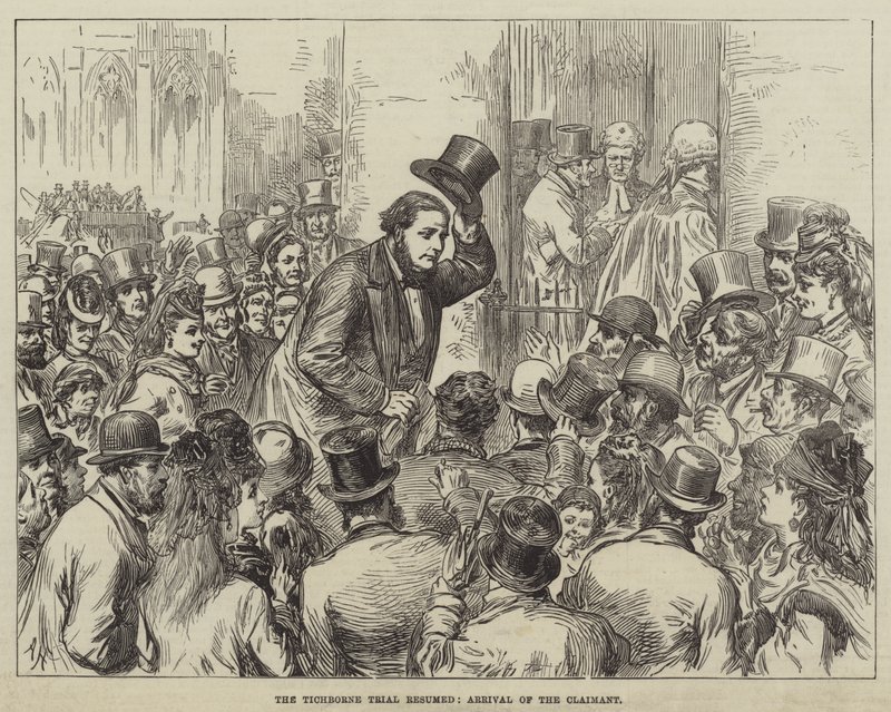 The Tichborne Trial resumed, Arrival of the Claimant by English School