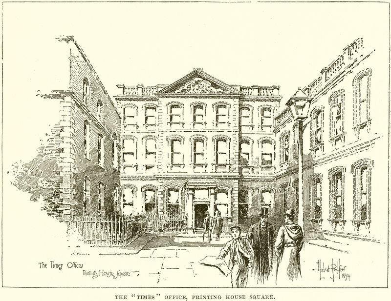 The Times Office, Printing House Square by English School