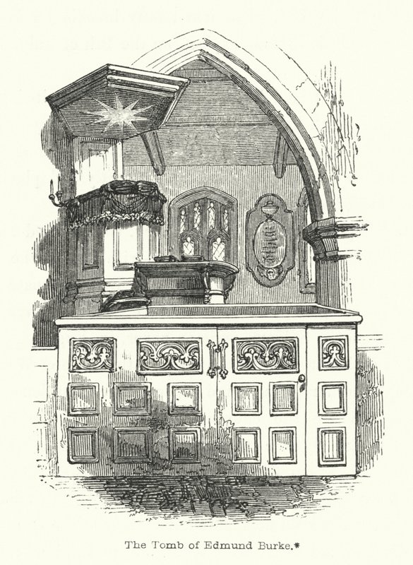 The Tomb of Edmund Burke by English School