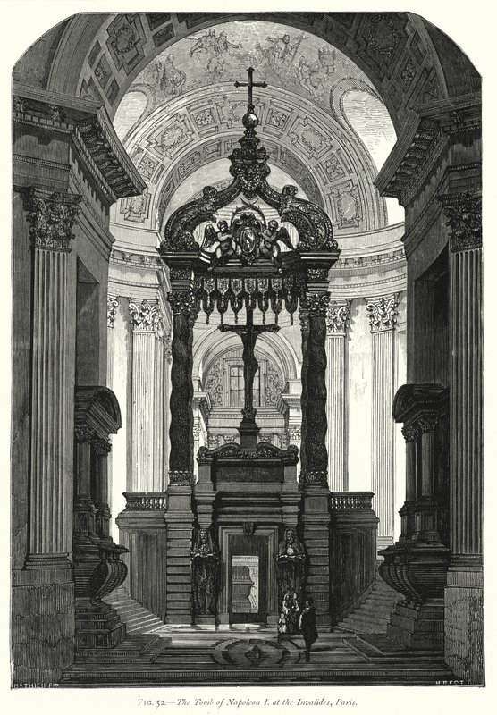The Tomb of Napoleon I at the Invalides, Paris by English School