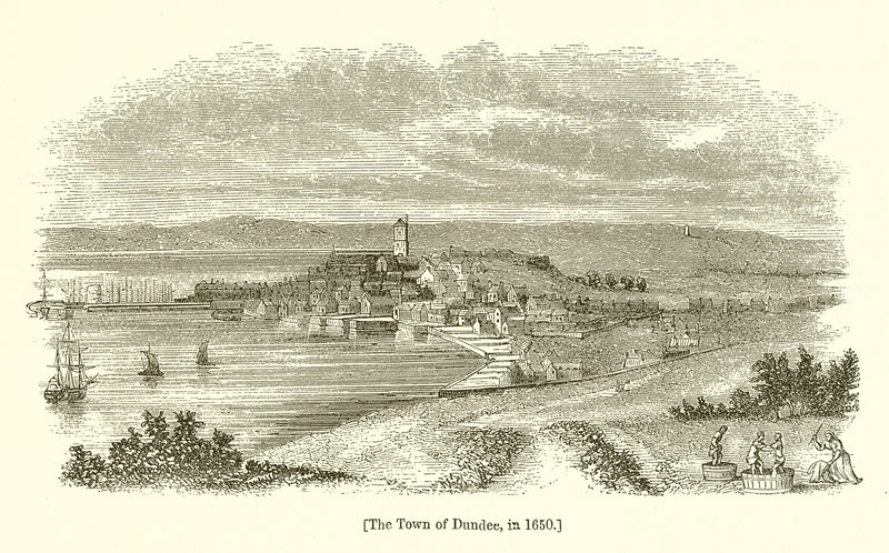 The Town of Dundee, in 1650 by English School