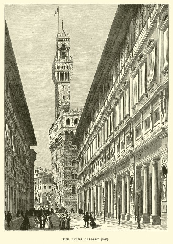 The Uffizi Gallery, 1865 by English School