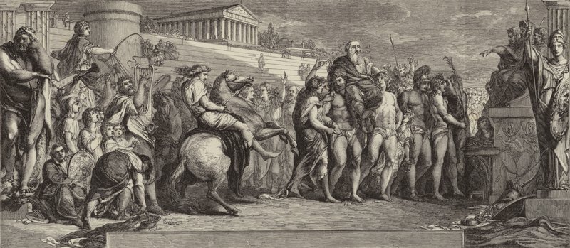 The Victors at Olympia by English School