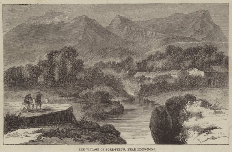 The Village of Poke-Felum, near Hong-Kong (engraving) by English School