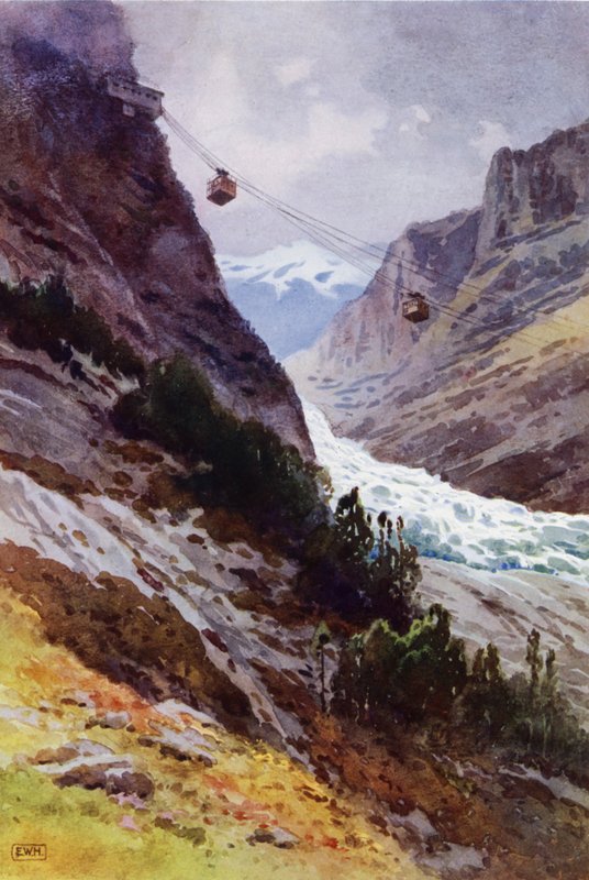 The Wetterhorn Aerial Railway cable car, Switzerland by English School