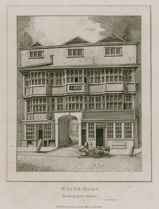 The White Hart, Bishopsgate Street by English School