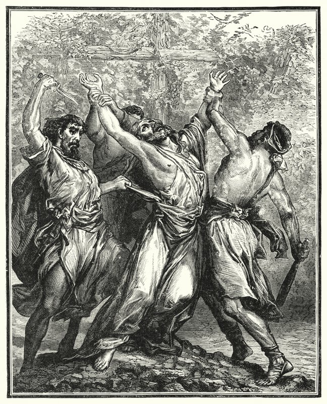 The Wicked Husbandmen (engraving) by English School