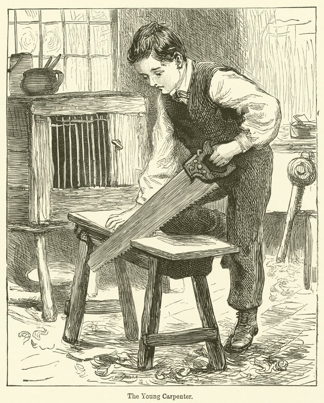 The Young Carpenter by English School